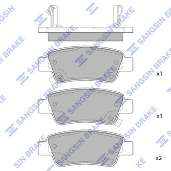 кт. Колодки гальмові дискові Sangsin SP1568