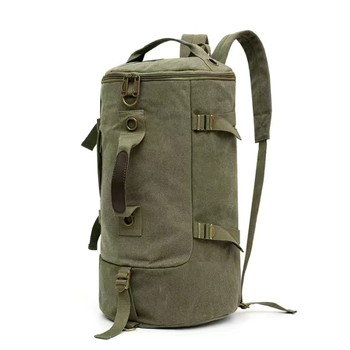 Рюкзак усиленный универсальный, дорожная прочная тканевая сумка через плечо, в стиле РЕТРО, army green