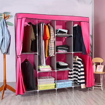 Шкаф тканевый раскладной Stenson 168х45х172 см R30900 pink Розовый
