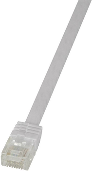Комутаційний кабель Logilink Cat.6 U/UTP SlimLine 10 m White (CF2091U)