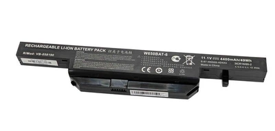 Аккумуляторная батарея для ноутбука DNS W650BAT-6 Clevo W650 11.1V Black 4200mAh Orig High Copy