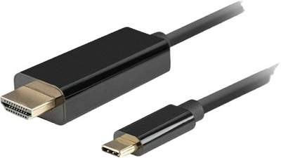 Кабель Lanberg USB-C до HDMI 4 K / 60 Hz 1 m Black (CA-CMHD-10CU-0010-BK)
