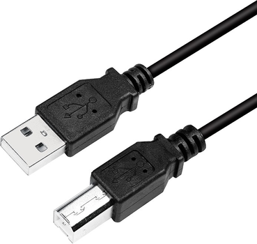 Kabel Logilink USB Type A męski do USB Type B męski 5 m Czarny (CU0009B)