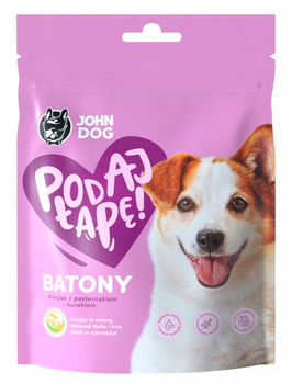Przysmak dla psów John Dog Podaj Lape Batony z kurczakiem, pasternakiem i burakiem 140 g (5903769011032)
