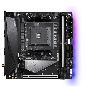 Материнська плата Gigabyte B550I Aorus Pro AX (sAM4, AMD B550, PCI-Ex16)