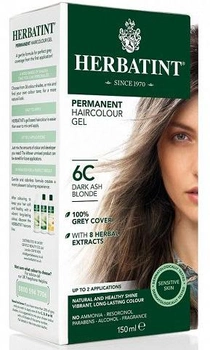 Гель-фарба для волосся з окислювачем Herbatint 6C Dark Ash Blonde 150 мл (8016744805308)