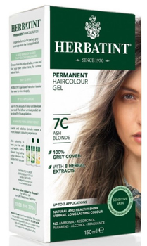 Гель-фарба для волосся з окислювачем Herbatint 7C Ash Blonde 150 мл (8016744805315)