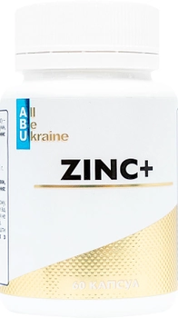 Цинк цитрат с витамином С и лемонграссом Zinc All Be Ukraine ABU 60 капсул (4820255570884)