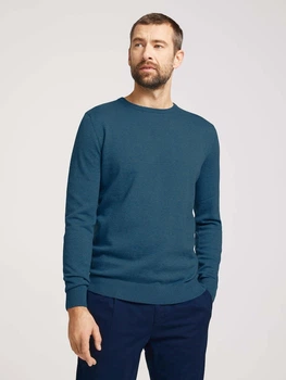 Джемпер Tom Tailor basic crew neck sweater XXL Темно-синій 1027299XX1028733