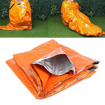 Спасательный спальный термомешок 213х90 см Оранжевый (vol-779)