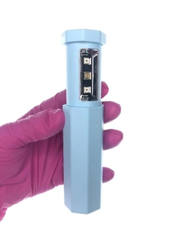 Портативний кишеньковий телескопічний стерилізатор UVС блакитний