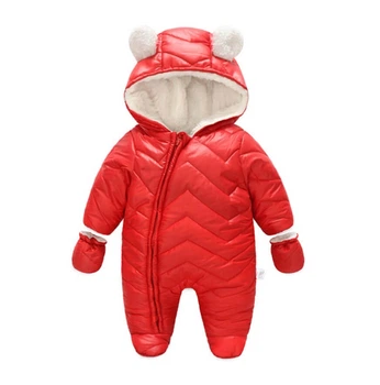 Комбинезон детский Baby слитный с ушками Красный 59см 6626