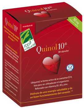 Suplement diety 100% Natural Quinol 10 50 mg 90 pereł (8437008750972)