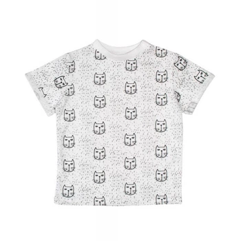 Футболка белая Коты Рыскы MISHKA 1454 Размер 110