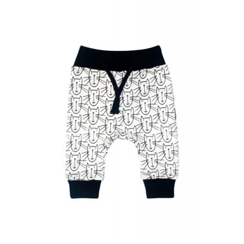 Штанці білі Коти вуса з чорними манжетами MISHKA 1674 Розмір 74