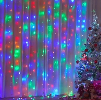 Гирлянда-штора светодиодная 160 LED 2х2 м USB с пультом Мультицветная (2X2USBGRLNDC27) FG22
