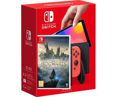 Nintendo Switch (OLED model) Neon Blue-Red + Игра Hogwarts Legacy (русские субтитры)
