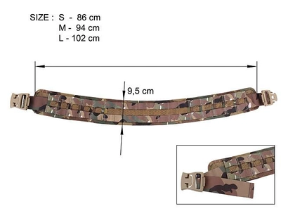 Ремень для ношения снаряжения (Размер L) - Multicam [EM]