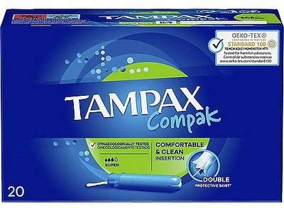Тампони Tampax Compak Tampon Super 20 U (8006540458976)