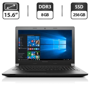 Ноутбук Б-класс Lenovo B51-80 / 15.6" (1366x768) TN / Intel Core i5-6200U (2 (4) ядра по 2.3 - 2.8 GHz) / 8 GB DDR3 / 256 GB SSD / Intel HD Graphics 520 / WebCam / VGA б/у