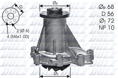 Водяний насос DOLZ M276 Mercedes G-Class, E-Class, C-Class, S-Class 6052000120, 6052000320, 6052000520