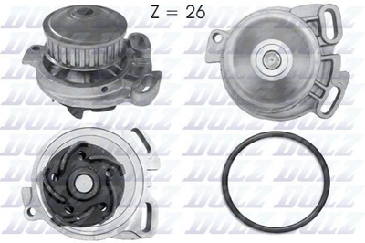 Водяной насос DOLZ A152 Audi 80, 100; Volkswagen Passat, Polo, Golf 035121004, 035121004A, 035121004AV