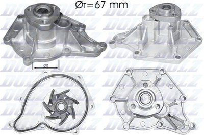 Водяной насос DOLZ A213 Audi Q7, A6, A5, A7, A4, A8, Q5, Allroad; Volkswagen Touareg, Phaeton; Porsche Cayenne 06E121005D, 06E121005F, 06E121005N