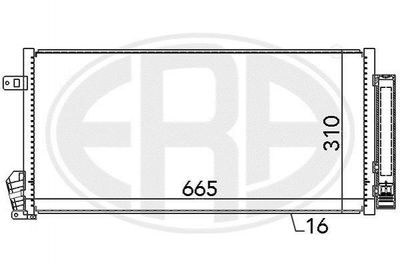 Радиатор кондиционера ERA 667136 Fiat Doblo; Opel Combo 51937924, 51838048, 95510682