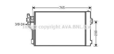 Радіатор кондиціонера AVA COOLING MSA5484D Mercedes Vito 6398350270, A6398350270, 6398350470