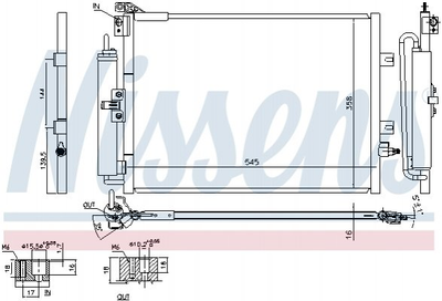 Радиатор кондиционера NISSENS 940142 Renault Clio 8200688392, 8200468911