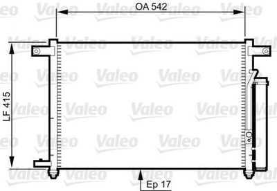 Радиатор кондиционера Valeo 814344 Chevrolet Aveo 96469289, 96834083