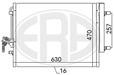 Радіатор кондиціонера ERA 667116 Volvo S80, V40, V70, XC70, S60, V60; Land Rover Range Rover LR034171, F5OY19712A, 31274157