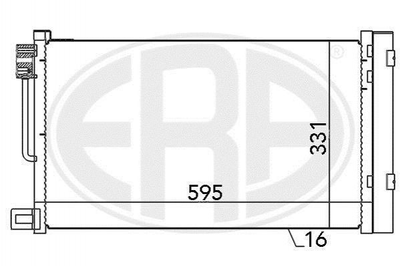 Радіатор кондиціонера ERA 667010 Fiat Punto, Grande Punto; Opel CORSA; Peugeot Bipper; Citroen Nemo 13310103, 13389472, 13400150