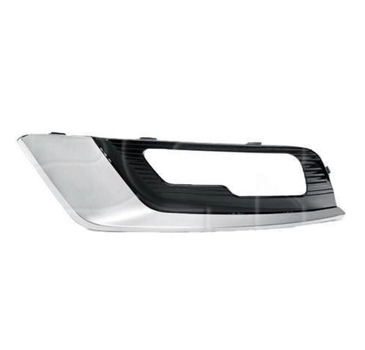 Решітка в бампер AVTM Ford FUSION 17- ліва чорна з отв. п/тум. з молдинг хром. під ПТФ LED чорна. Форд Фьюжн АМ0049442