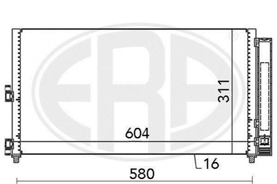 Радиатор кондиционера ERA 667000 Fiat Doblo, Punto 46820833, 51732993, 51802116