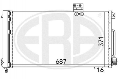 Радиатор кондиционера ERA 667050 Mercedes C-Class A2035001754, A2035001354, A2035001254