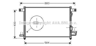 Радіатор кондиціонера AVA COOLING DW5061D Chevrolet Aveo 96469289, 96539634, 96834083