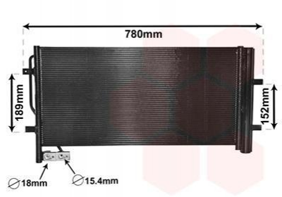 Радіатор кондиціонера Van Wezel 03005382 Audi Q3 8U0260401B, 8U0260401C