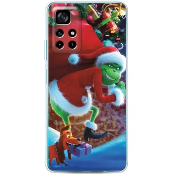 Силиконовый Чехол с Картинкой для Xiaomi Poco M4 Pro 5G Принт (Новогодний, Гринч) (43742-ysm2268)