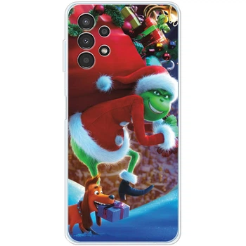 Силиконовый Чехол с Картинкой для Samsung Galaxy A13 4G (A135) Принт (Новогодний, Гринч) (44331-ysm2268)