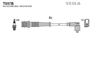 Провід високовольтні TESLA T897B 7760523