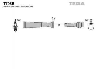 Провід високовольтні TESLA T708B Renault Megane 7700866923