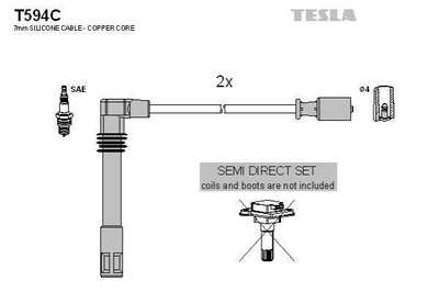 Провода высоковольтные TESLA T594C Audi A6, A4; Volkswagen Passat 058905409A