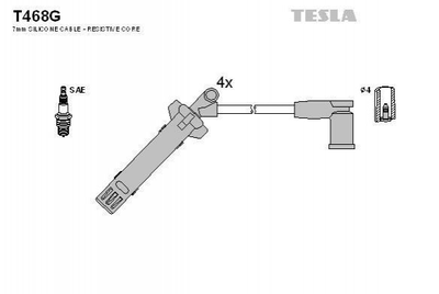 Провода высоковольтные TESLA T468G Ford Galaxy 01111216, 01111218, 01111219