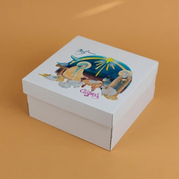 Подарункові коробки Різдво eko-kraft 200*200*100 мм - 3 шт/уп