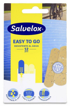 Plastry na modzele Salvelox Easy to Go Water Resistant 7 x 2 cm 12 szt (7310610014728)