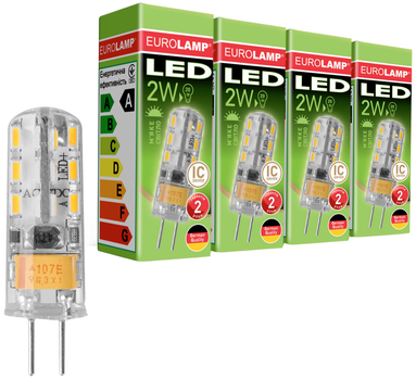 Світлодіодна лампа Eurolamp LED G4 2W 24 ПК WW 220V 4 шт