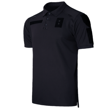 Поло футболка мужская тактическая универсальная для силовых структур Черный/Синий (2299), XS (OPT-10161)