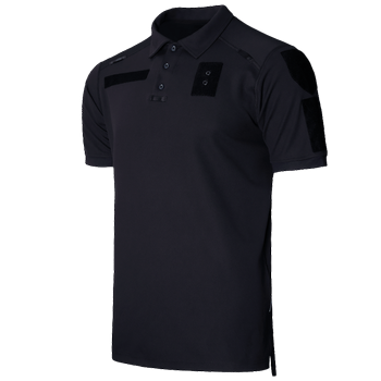 Поло футболка мужская тактическая универсальная для силовых структур Черный/Синий (2299), S (OPT-7821)
