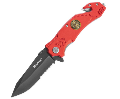 Спасательный Складной Нож Mil-Tec Fire Brigade Red 15306510